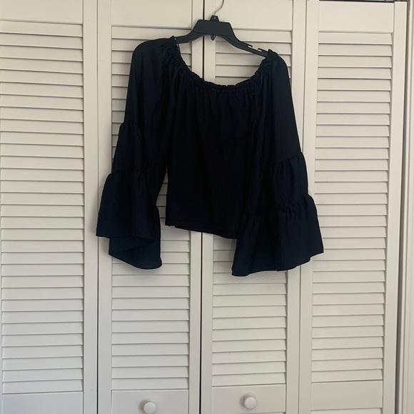 Anthro Bell Sleeve Off the Shoulder Top - Picture 1 of 3